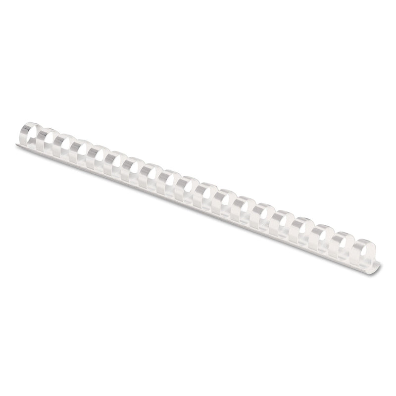 Fellowes Plastic Comb Bindings, 1/2" Diameter, 90 Sheet Capacity, White, 100/Pack