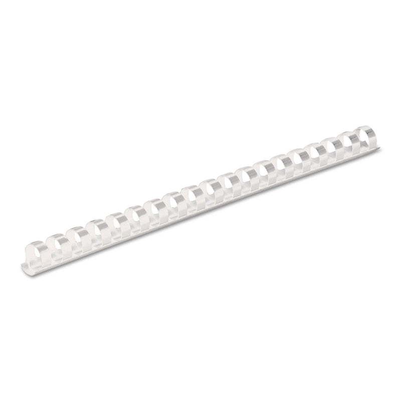 Fellowes Plastic Comb Bindings, 3/8" Diameter, 55 Sheet Capacity, White, 100/Pack