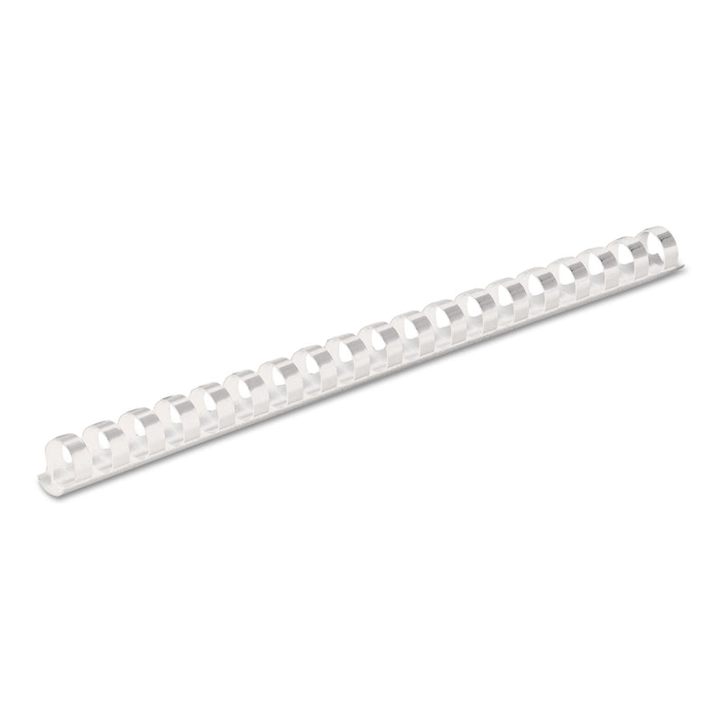 Fellowes Plastic Comb Bindings, 1/2" Diameter, 90 Sheet Capacity, White, 100/Pack