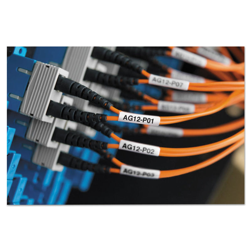 DYMO XTL Pre-Sized Labels, 0.81" x 1.56", White/Black Print, 150 Labels/Roll