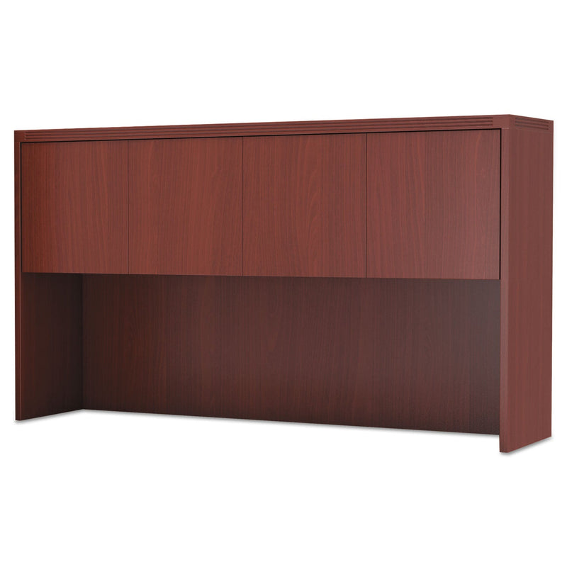 Safco Aberdeen Series Laminate Wood Door Hutch, 72w x 15d x 39.13h, Cherry