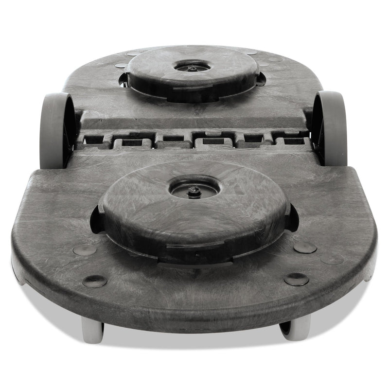 Rubbermaid Tandem Dolly, Two-Container, 300 lb Capacity, 20.25w x 45d x 8h, Black