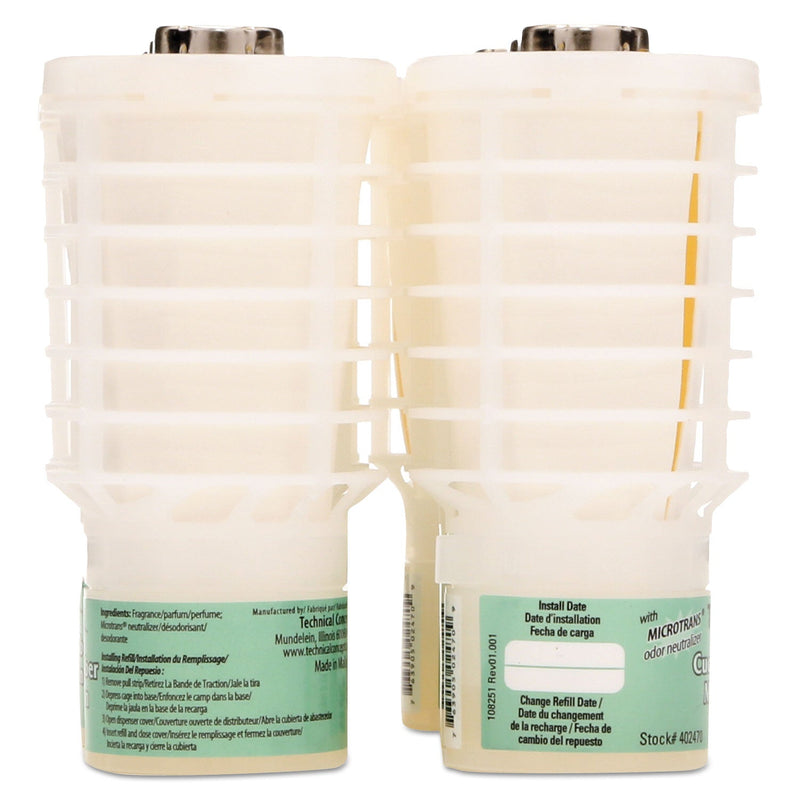 Rubbermaid TCell Microtrans Odor Neutralizer Refill, Cucumber Melon, 1.62 oz, 6/Carton