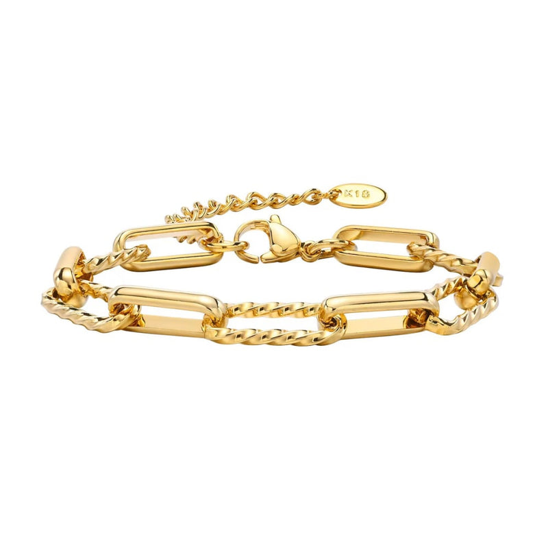 Sienna Adjustable Paperclip Chain Stackable Bracelet