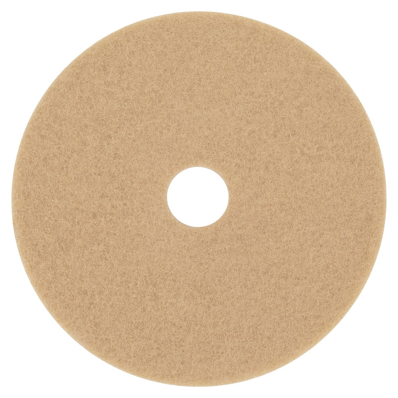 3M Ultra High-Speed Floor Burnishing Pads 3400, 21" Diameter, Tan, 5/Carton
