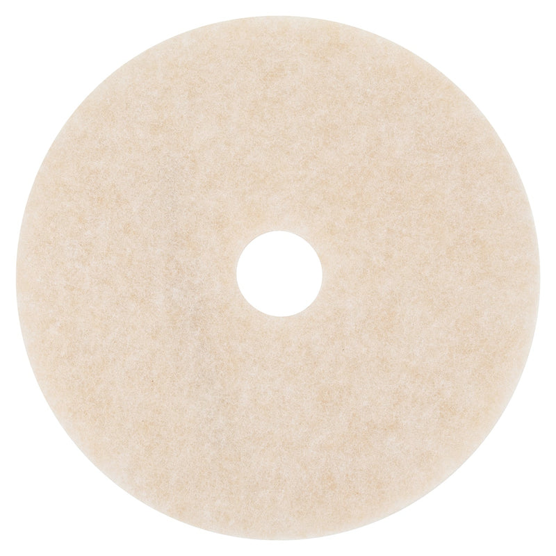 3M Ultra High-Speed TopLine Floor Burnishing Pads 3200, 20" Diameter, White/Amber, 5/Carton