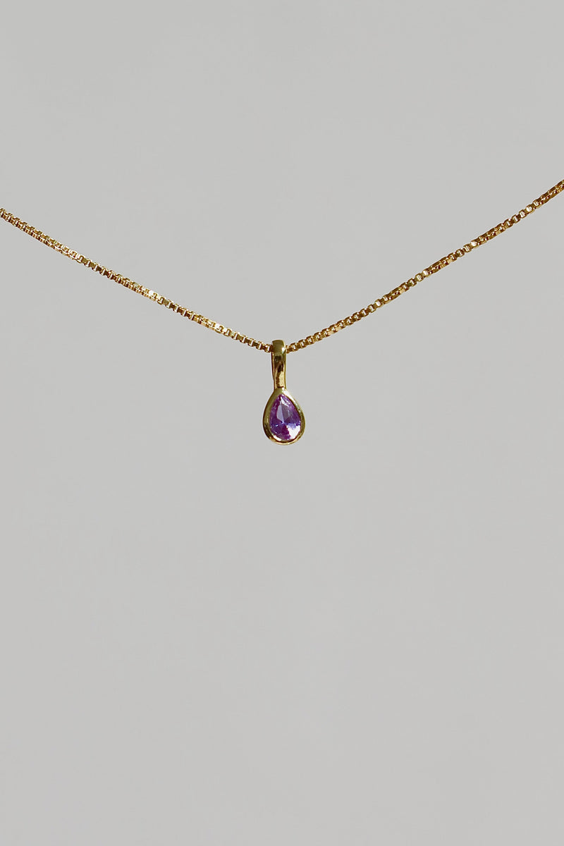 TEARDROP BEZEL BIRTHSTONE CHARM