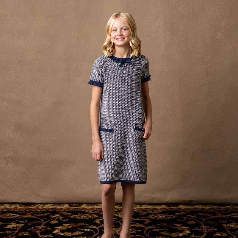 Organic Ruffle Edge Sweater Dress