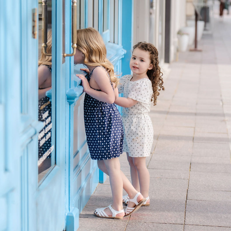 Scallop Trim Button Romper