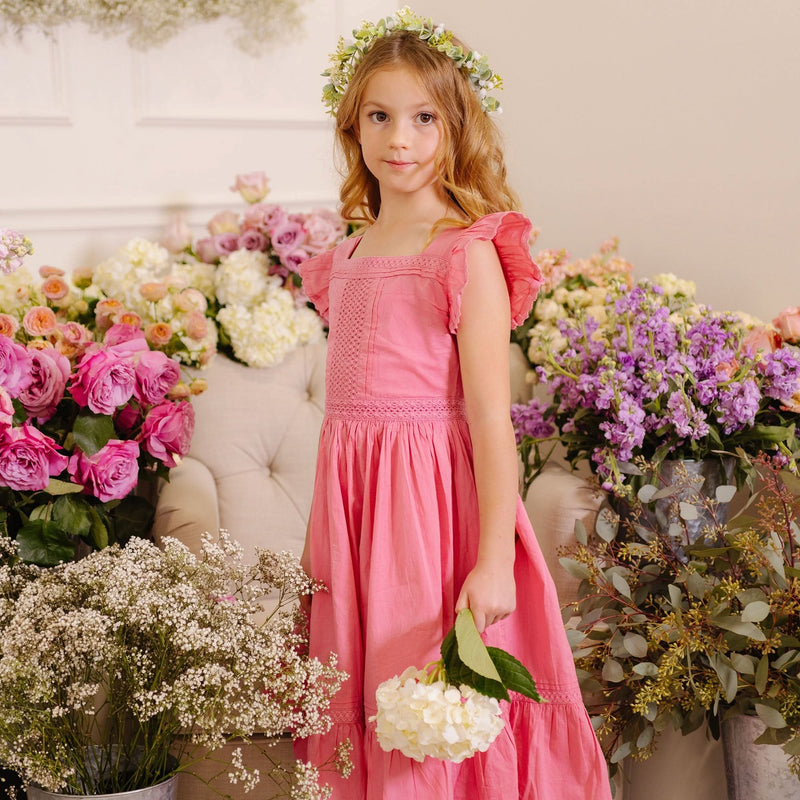 Flutter Sleeve Organic Maxi Dress - Baby