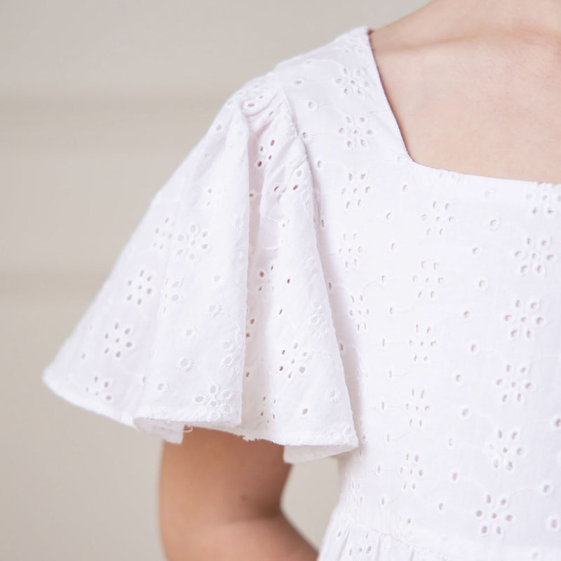 Flutter Sleeve Organic Empire Dress