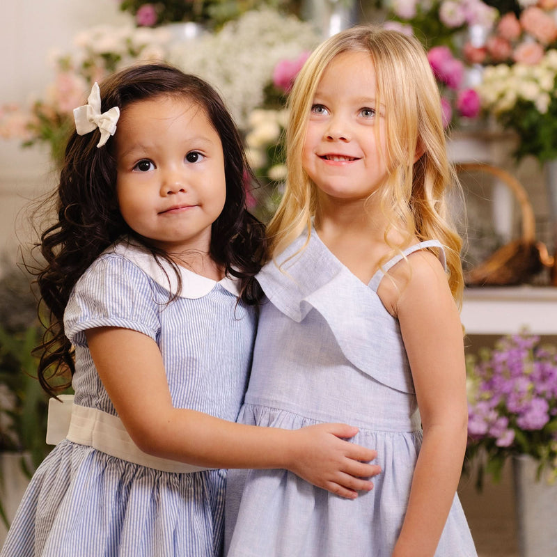 Organic Seersucker Peter Pan Collar Dress