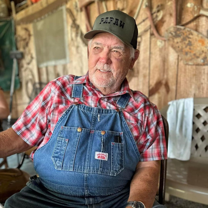 Father's Day Hat - Multiple Name & Color Options - Snapback Hat w/ Black Thread