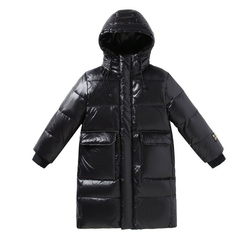 Down Jacket Boy's Long Overfashionable Knee Western Style