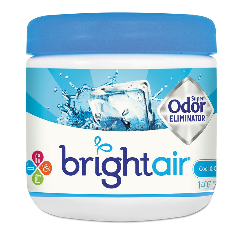 BRIGHT Air Super Odor Eliminator, Cool and Clean, Blue, 14 oz Jar