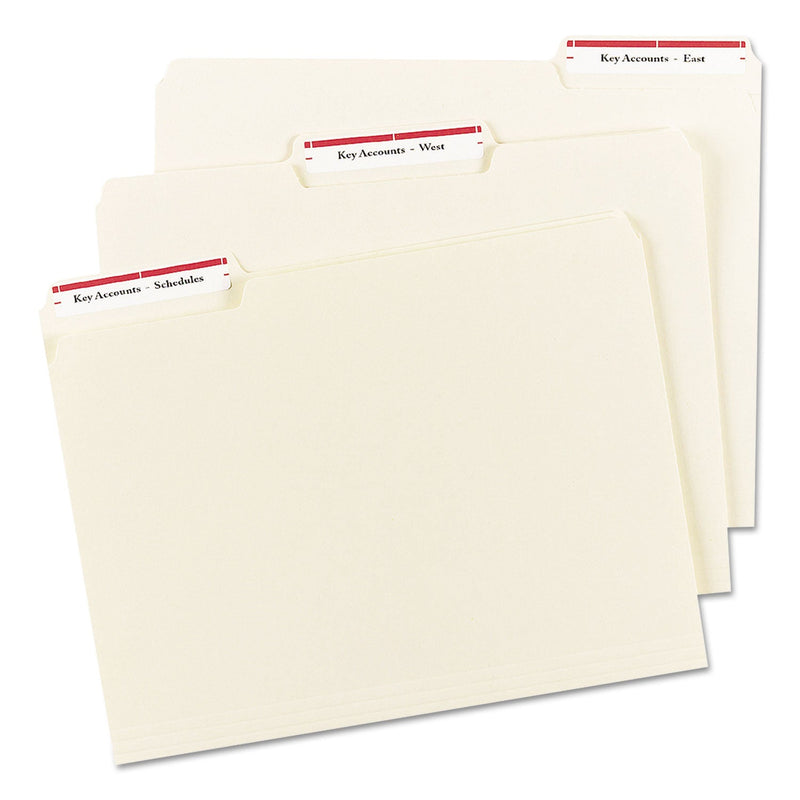 Avery Permanent TrueBlock File Folder Labels with Sure Feed Technology, 0.66 x 3.44, White, 30/Sheet, 50 Sheets/Box