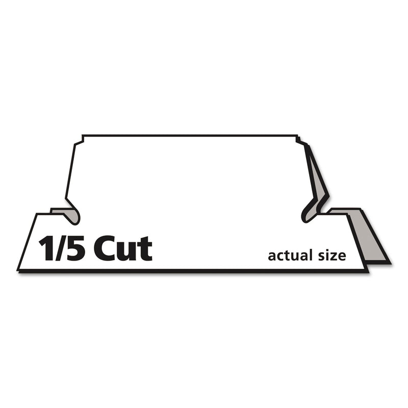 Avery Laser Printable Hanging File Tabs, 1/5-Cut, White, 2.06" Wide, 90/Pack
