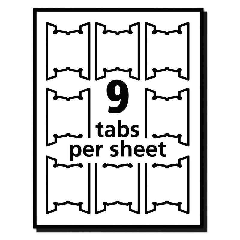 Avery Laser Printable Hanging File Tabs, 1/5-Cut, White, 2.06" Wide, 90/Pack