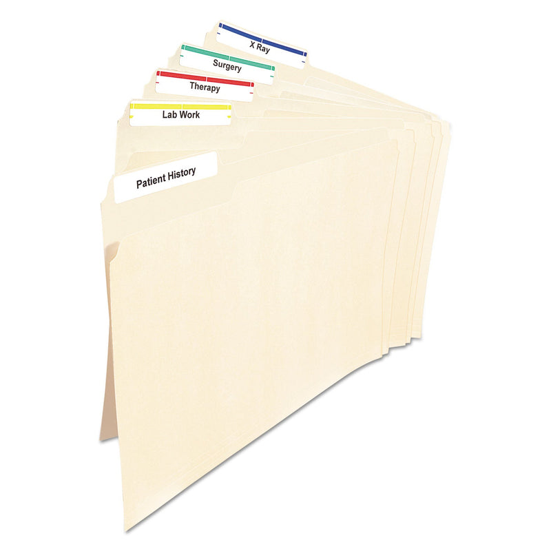 Avery Permanent TrueBlock File Folder Labels with Sure Feed Technology, 0.66 x 3.44, White, 30/Sheet, 25 Sheets/Pack