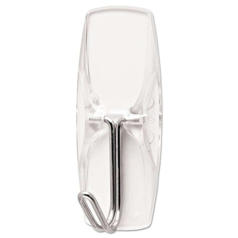 Command Clear Hooks and Strips, Plastic, Medium, 6 Hooks and 8 Strips/Pack