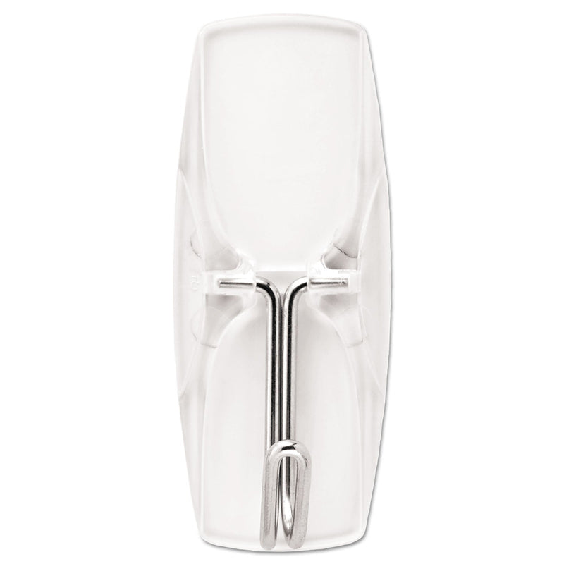 Command Clear Hooks and Strips, Plastic, Medium, 6 Hooks and 8 Strips/Pack