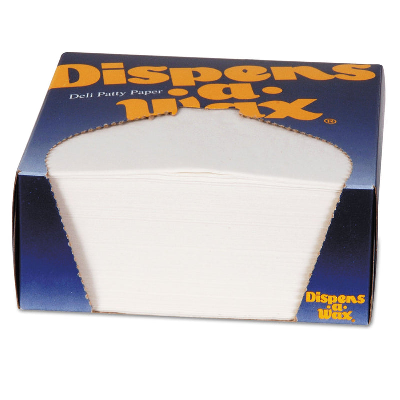 Dixie Dispens-A-Wax Waxed Deli Patty Paper, 4.75 x 5, White, 1,000/Box