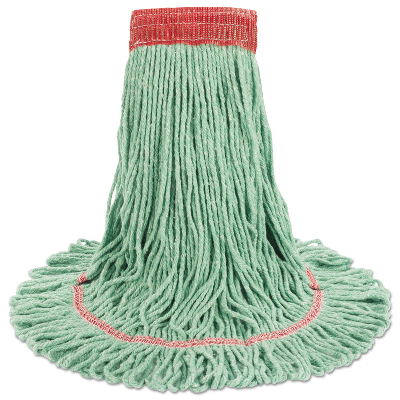 Boardwalk Super Loop Wet Mop Head, Cotton/Synthetic Fiber, 5" Headband, Large Size, Green