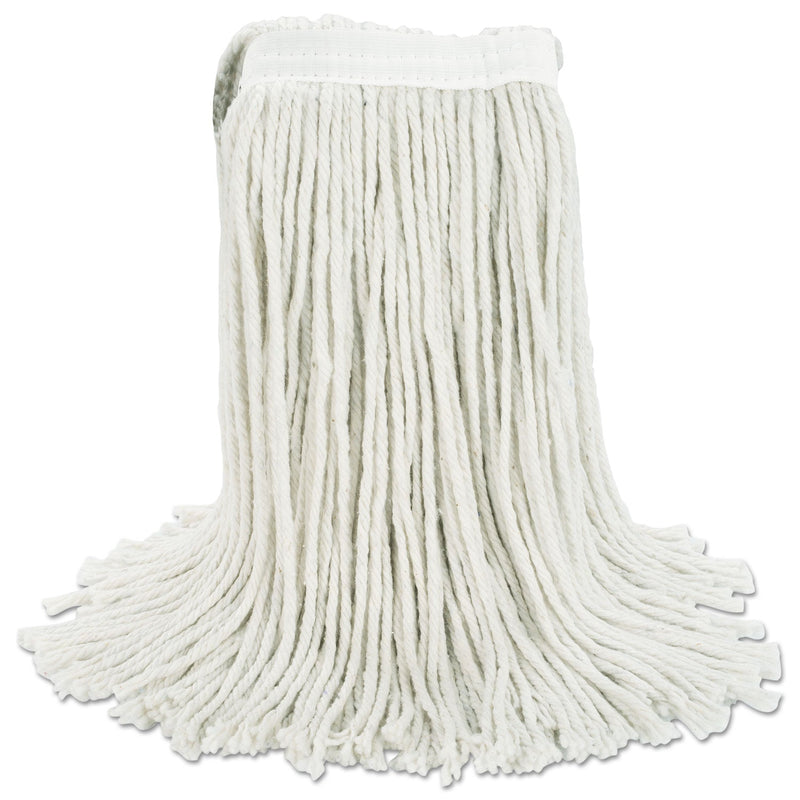 Boardwalk Cut-End Wet Mop Head, Cotton, White, #20, 12/Carton