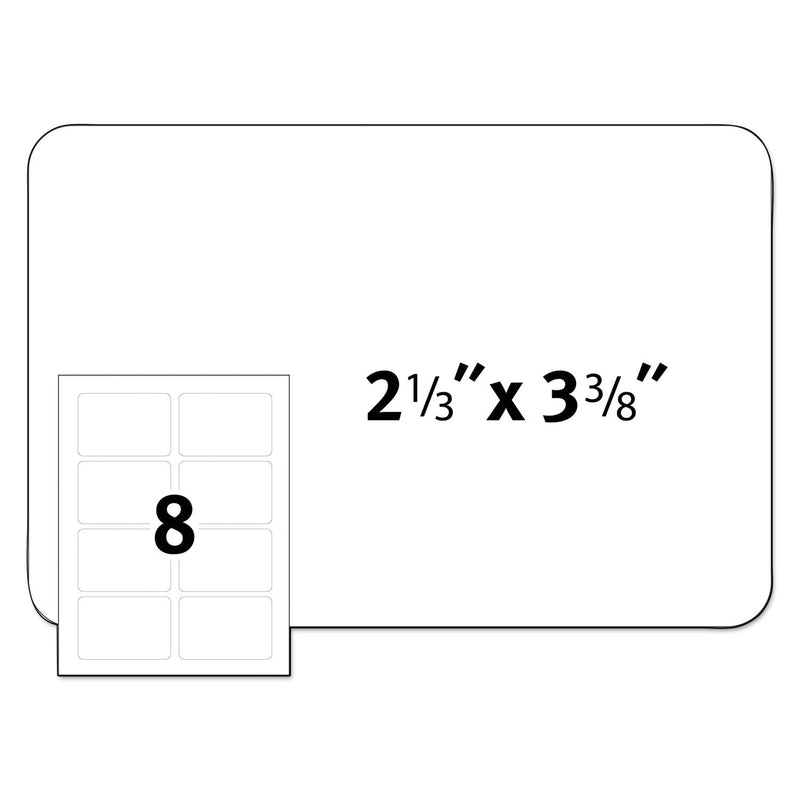 Avery Flexible Adhesive Name Badge Labels, 3.38 x 2.33, White, 160/Pack