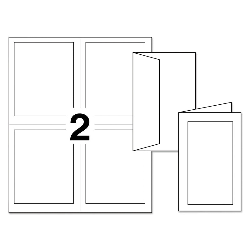 Avery Note Cards with Matching Envelopes, Inkjet, 80 lb, 4.25 x 5.5, Embossed Matte Ivory, 60 Cards, 2 Cards/Sheet, 30 Sheets/Pack