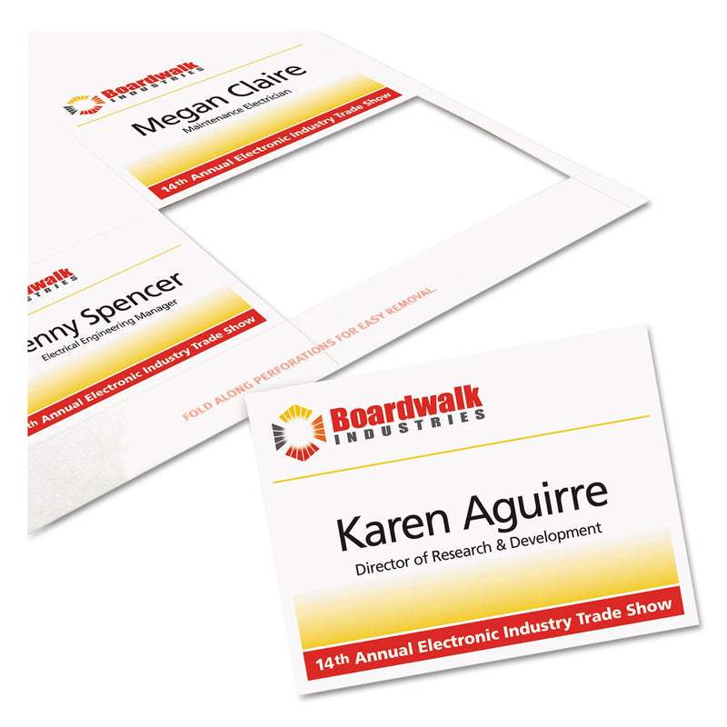 Avery Name Badge Insert Refills, Horizontal/Vertical, 3 x 4, White, 300/Box