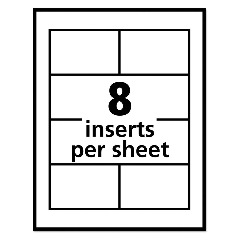 Avery Pin-Style Badge Holder with Laser/Inkjet Insert, Top Load, 3.5 x 2.25, White, 100/Box