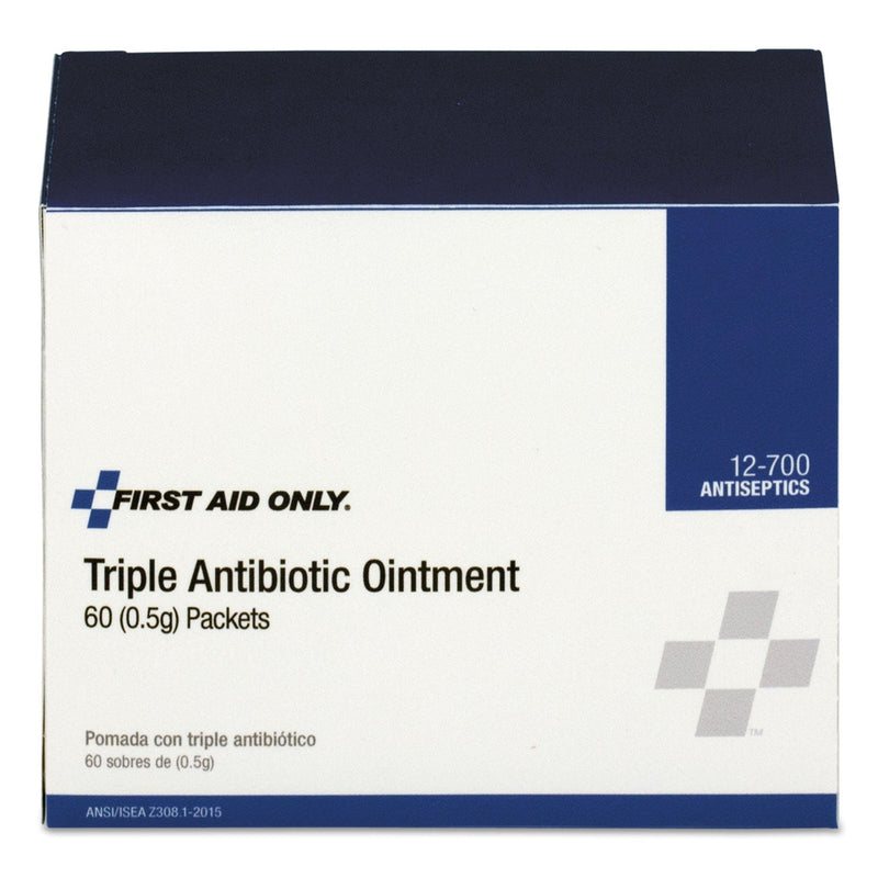 First Aid Only Triple Antibiotic Ointment, 0.5 g Packet, 60/Box
