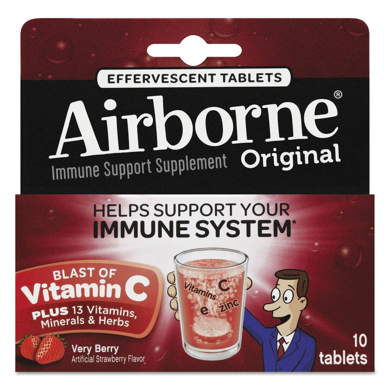 Airborne Immune Support Effervescent Tablet, Very Berry, 10 Count