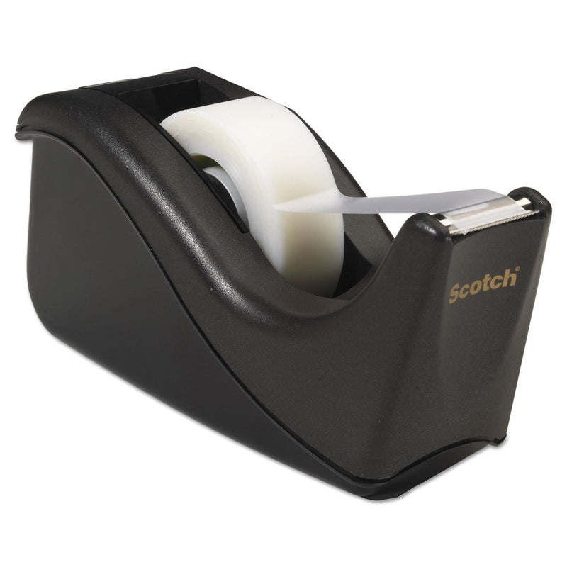 Scotch Value Desktop Tape Dispenser, 1" Core, Two-Tone Black