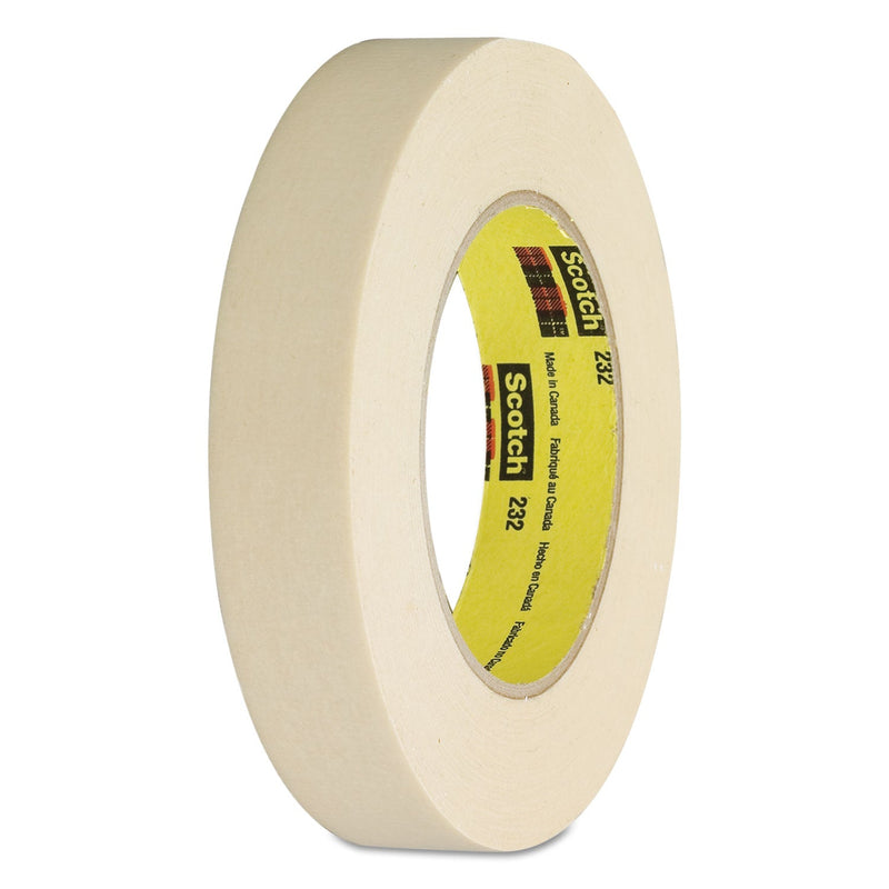 Scotch High-Performance Masking Tape 232, 3" Core, 18 mm x 55 m, Tan