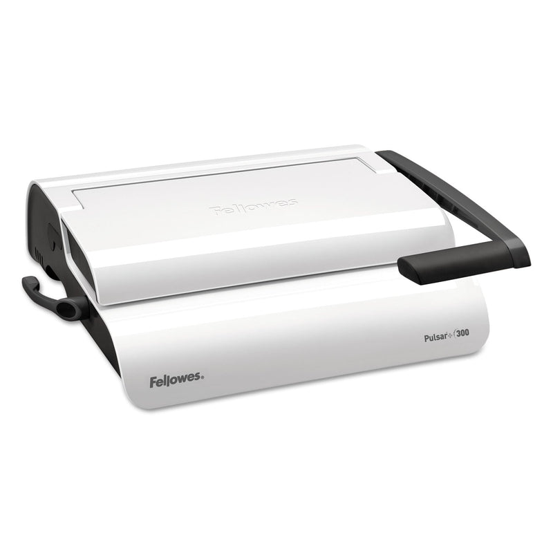 Fellowes Pulsar Manual Comb Binding System, 300 Sheets, 18.13 x 15.38 x 5.13, White