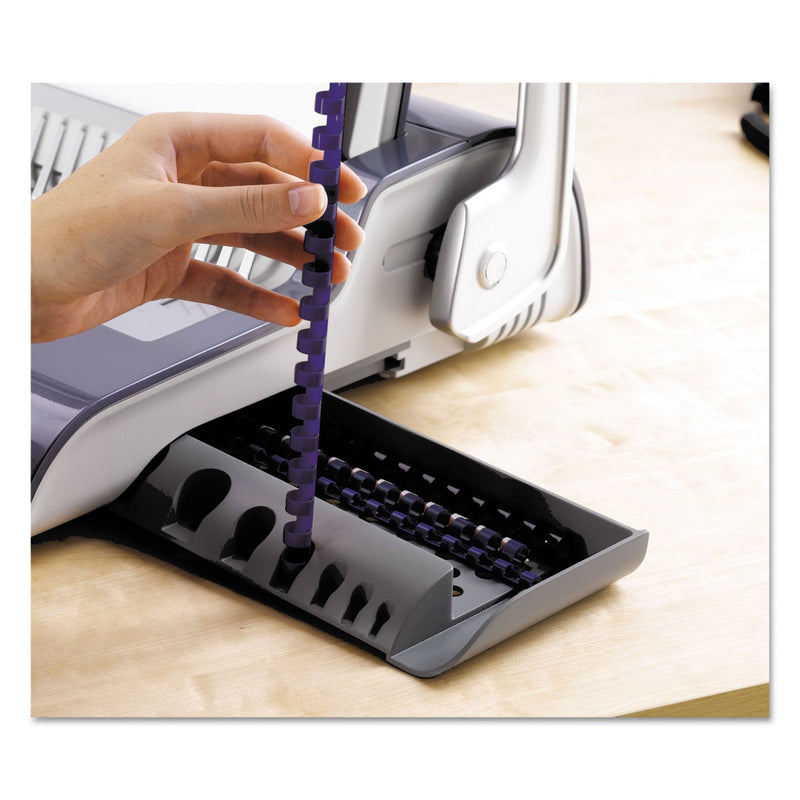 Fellowes Quasar 500 Electric Comb Binding System, 500 Sheets, 16.88 x 15.38 x 5.13, Metallic Gray