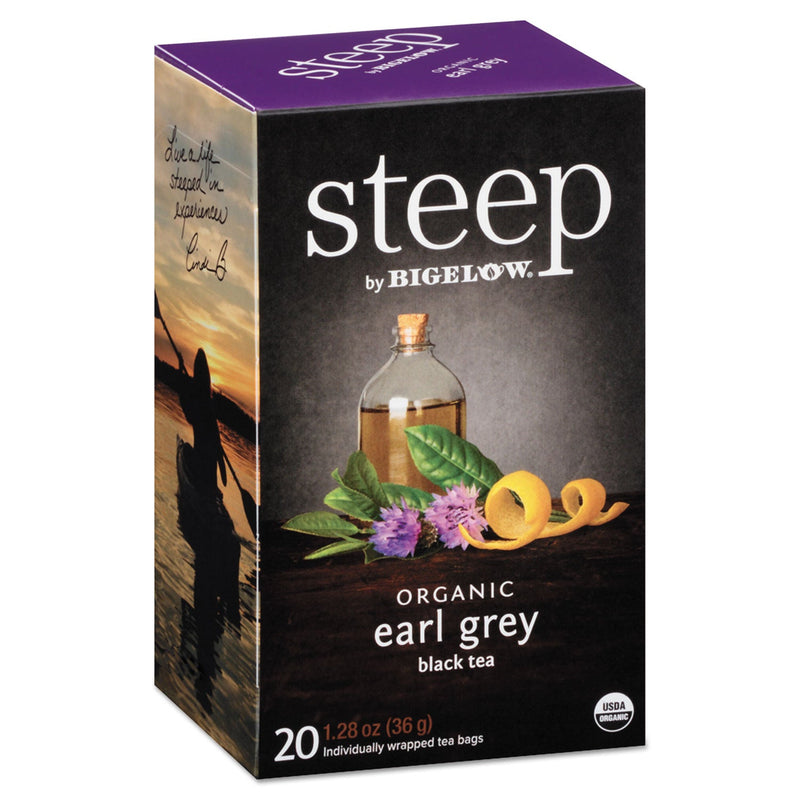 Bigelow steep Tea, Earl Grey, 1.28 oz Tea Bag, 20/Box