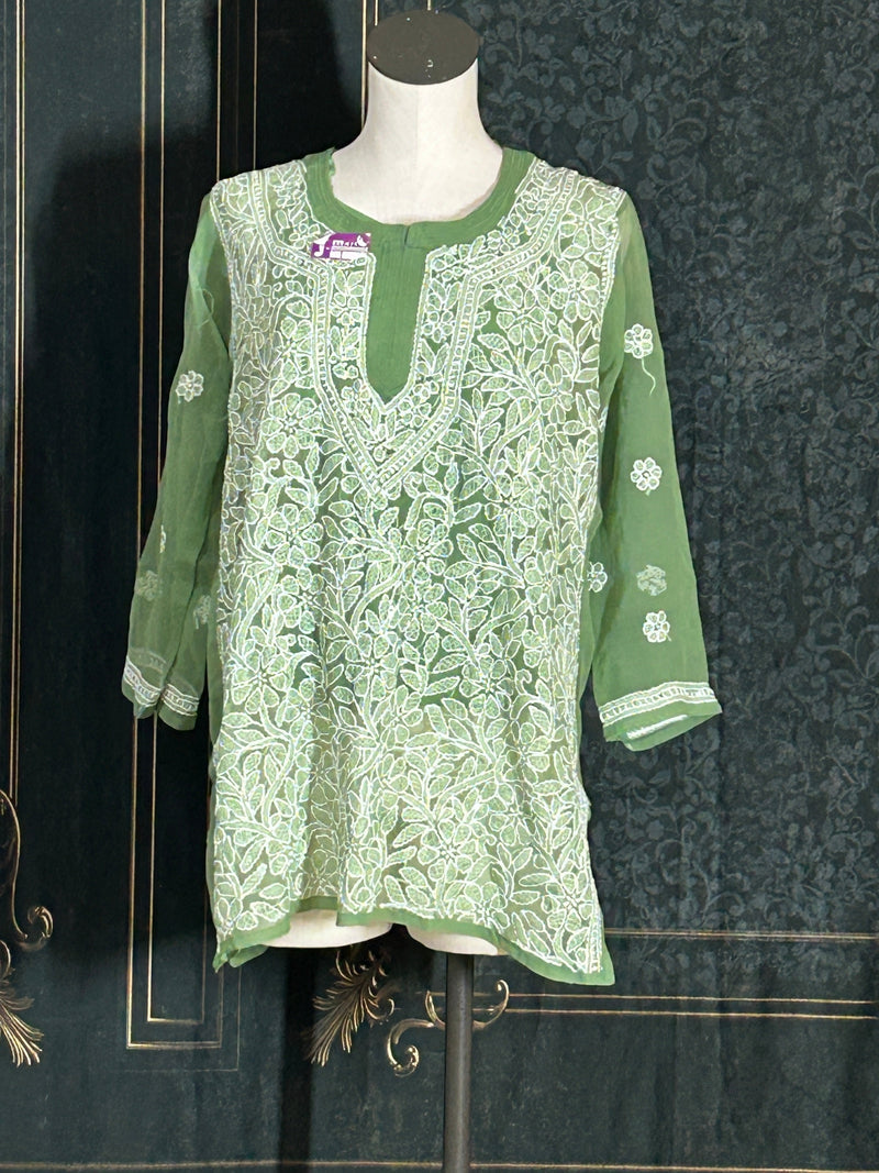 Chikankari short kurti with inner