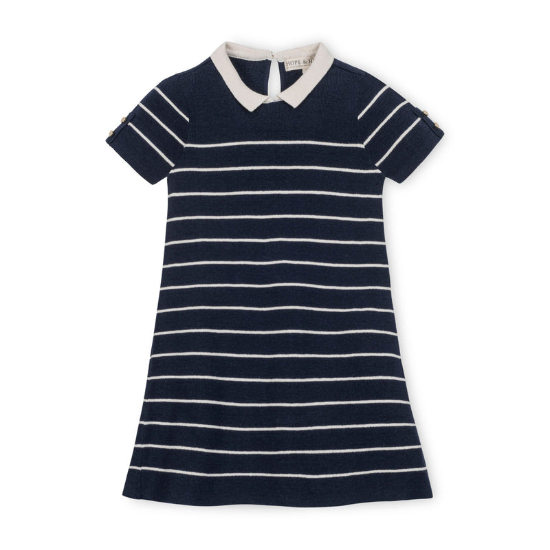 Organic Short Sleeve Collared Sweater Dress
