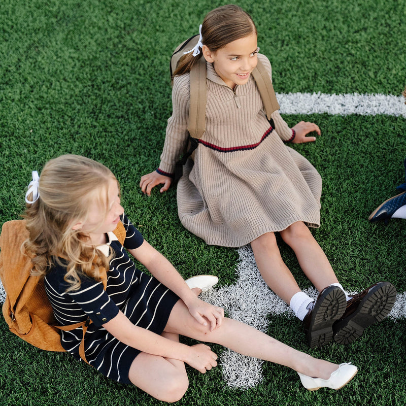 Organic Short Sleeve Collared Sweater Dress