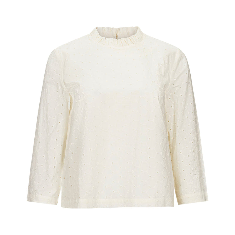 Organic Ruffle Neck Top