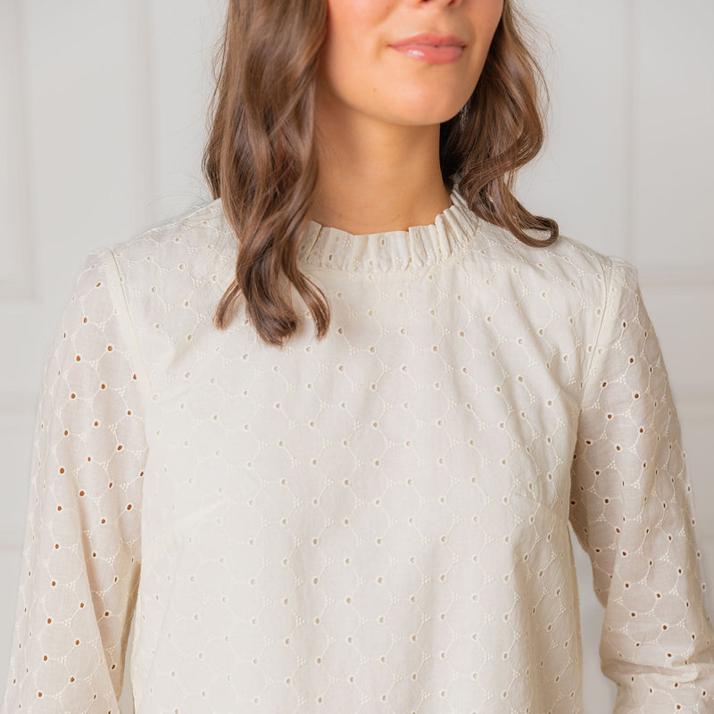 Organic Ruffle Neck Top