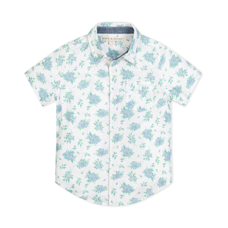 Linen Short Sleeve Button Down Shirt