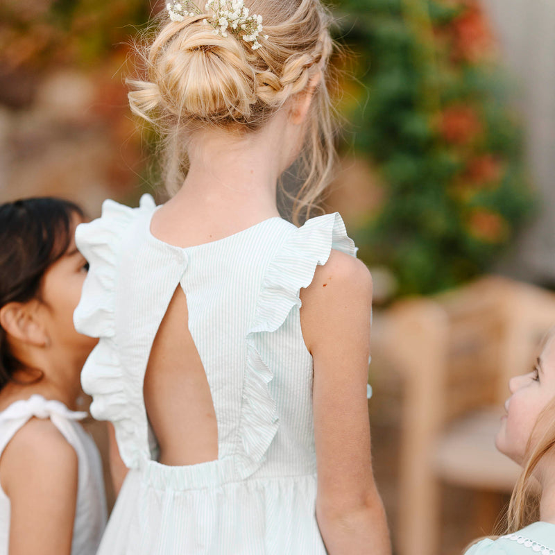 Organic Flutter Sleeve Open Back Dress