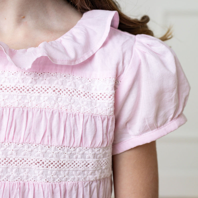 Organic Puff Sleeve Smocked Party Dress