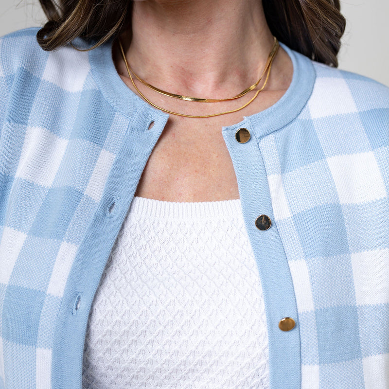 Organic Intarsia Sweater Cardigan