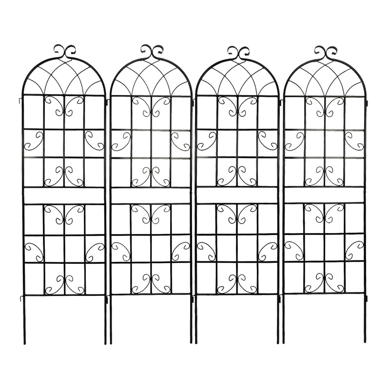 Metal Garden Rustproof Trellis For Climbing Plants Outdoor Flower Support