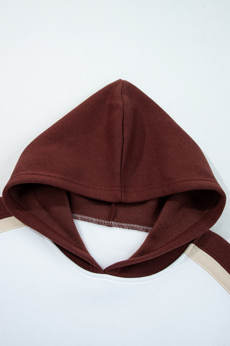 Ariyah Patchwork athleisure Hooded Sweatshirt